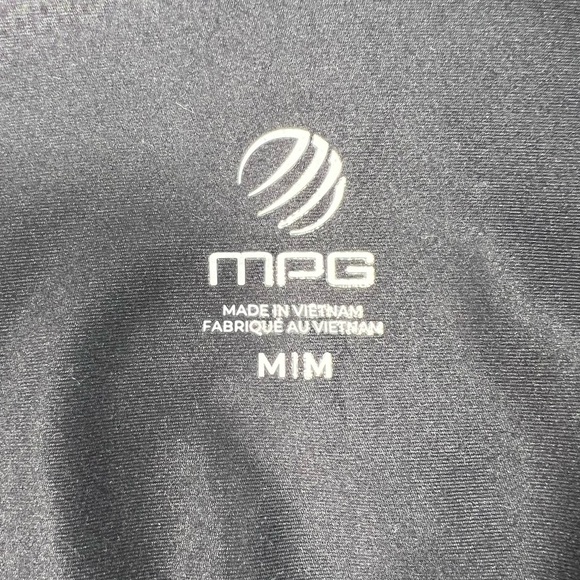 MPG Black Purple Pink Orange Abstract Print Athletic Leggings Women's Size M - Picture 4 of 4